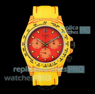 Swiss Clone Diw Rolex Daytona VOLCANO Quartz Carbon 4801 Watch Men 40mm 